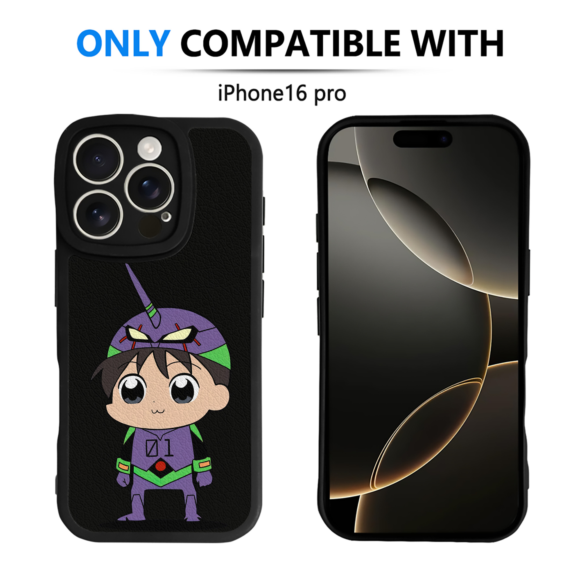 （画像用） EVA 新世紀エヴァンゲリオン 【iPhone 16シリーズ対応】シリコンスマホケース（レザー調） 材質：シリコン